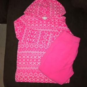 Fleece hooded sweatshirt and pants